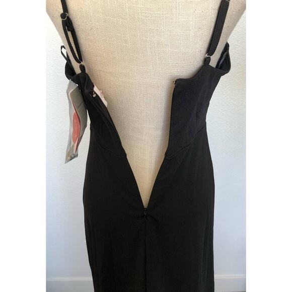 Birdy Grey Crepe Ash Black Cowl Neck Maxi Length Dress- S - Picture 4 of 6